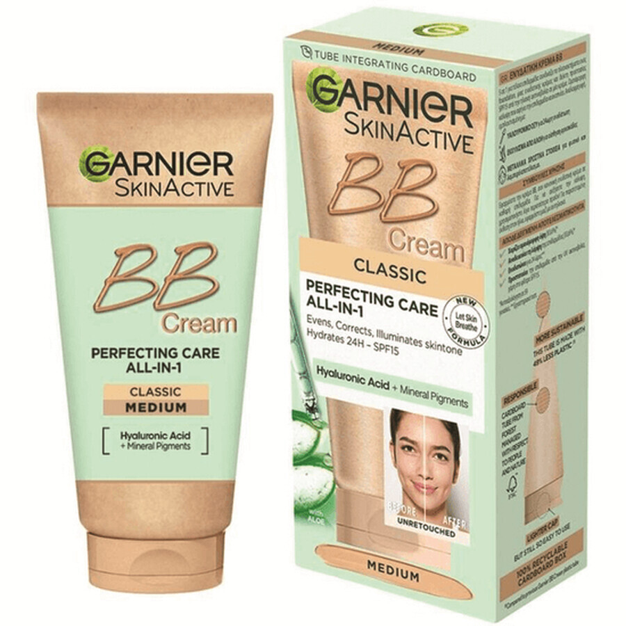 BB Cream with SPF 15 Skin Active, Classic Medium, 50 ml, Garnier