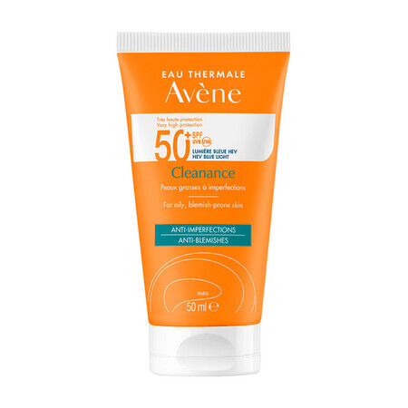 Avene Cleanance - SPF 50+ Solare Viso per Pelli Grasse con Imperfezioni, 50ml