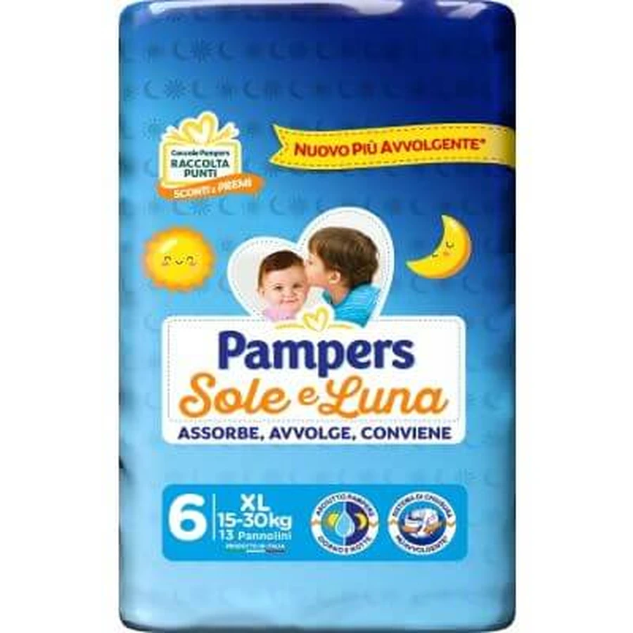 Pampers sun moon xl 13 pezzi