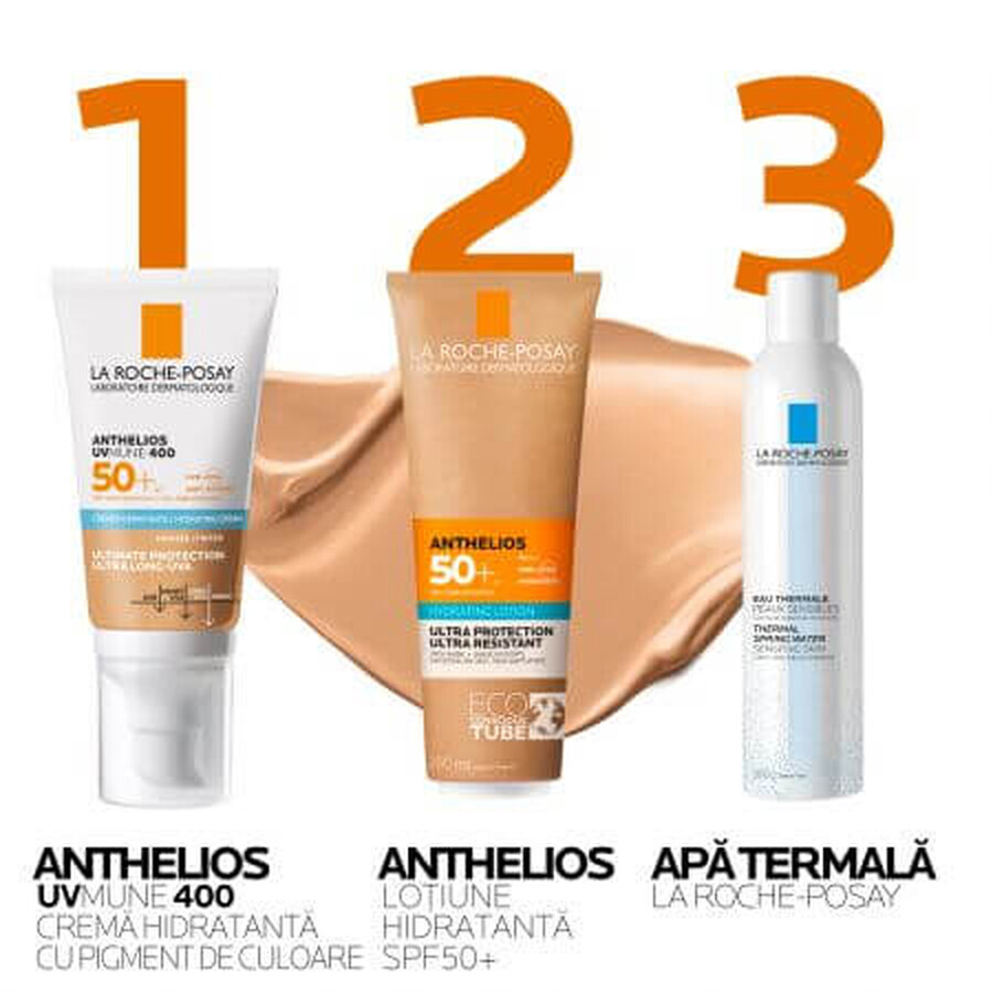  La Roche-Posay Anthelios crema hidratanta cu pigment de culoare pentru protectie solara SPF 50+ UVmune, 50 ml,