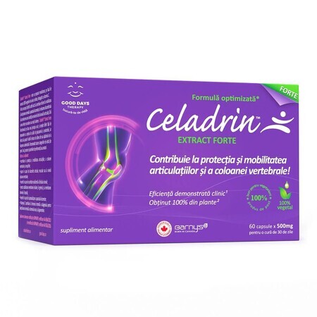 Celadrin Extracto Forte 500 mg, 60 cápsulas, Good Days Therapy