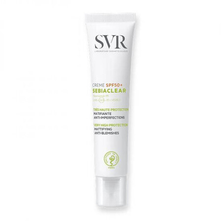 SVR Sebiaclear - Crème SPF50+ Trattamento Anti-Imperfezioni Opacizzante, 40ml