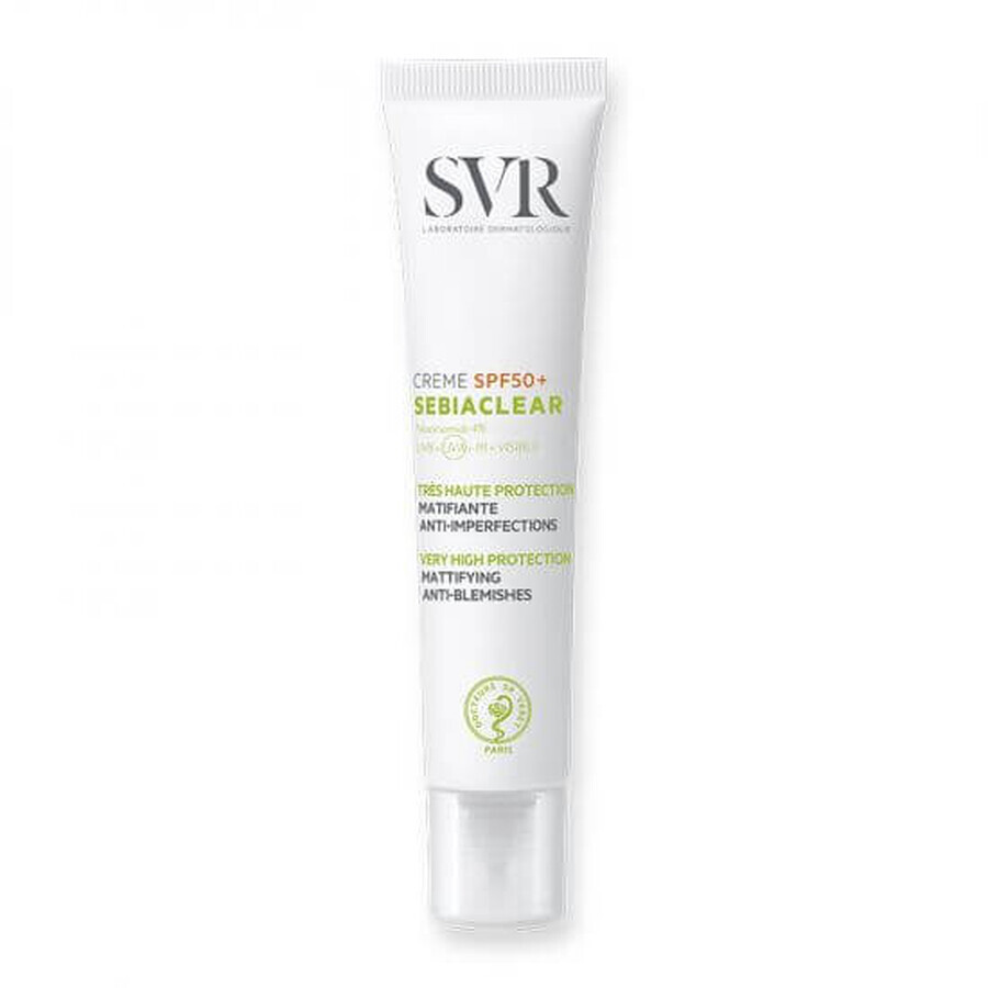 SVR Sebiaclear - Crème SPF50+ Trattamento Anti-Imperfezioni Opacizzante, 40ml