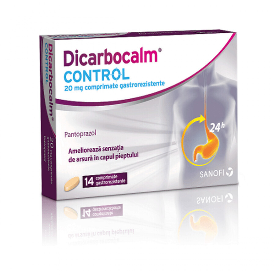 Dicarbocalm Control, 14 comprimidos gastrorresistentes, Sanofi