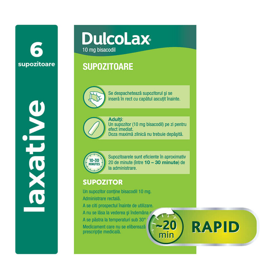 Dulcolax, 10 mg, 6 supposte, Sanofi