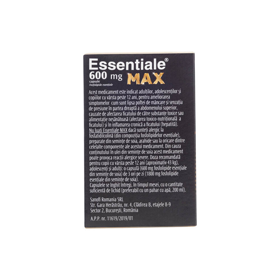 Essential MAX 600 mg, 30 capsules, Sanofi