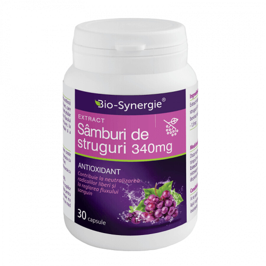 Extracto de Semilla de Uva 340mg, 30 cápsulas, Bio Synergie