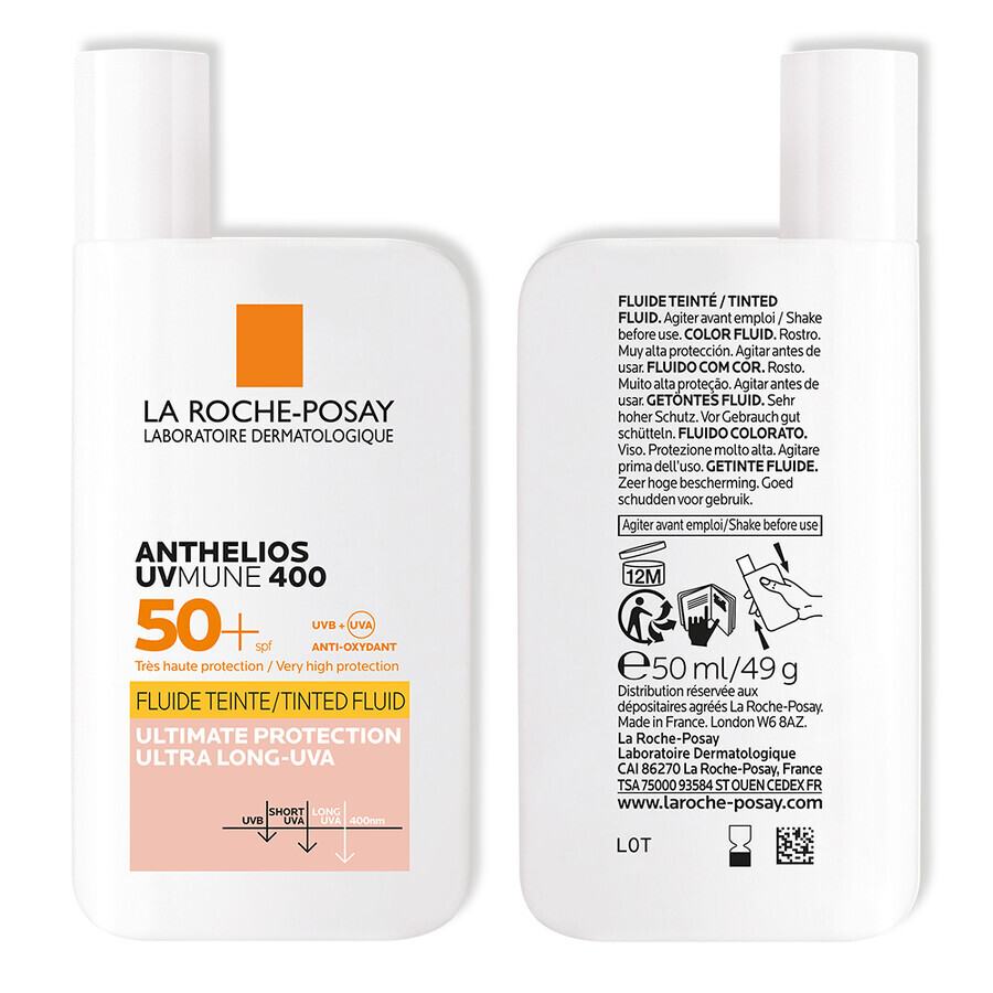 La Roche-Posay Anthelios Fluido Solar SPF 50+ UVmune, 50 ml