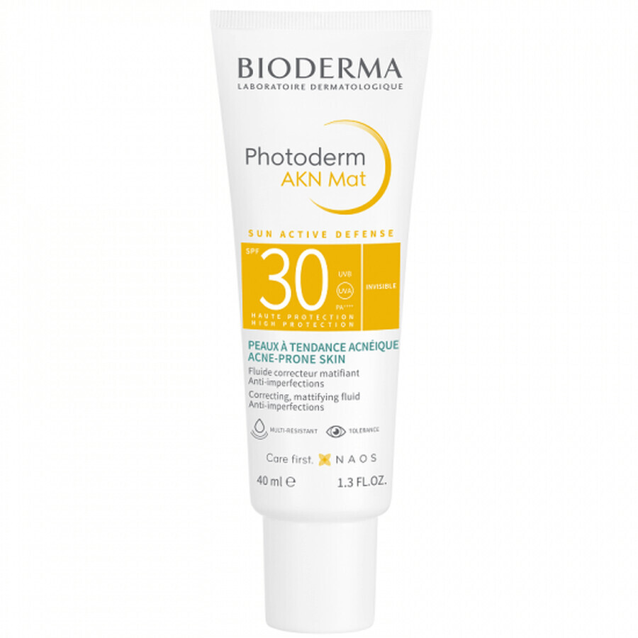 Bioderma Photoderm Fluid matifiant si corector Akn Mat SPF30 40 ml