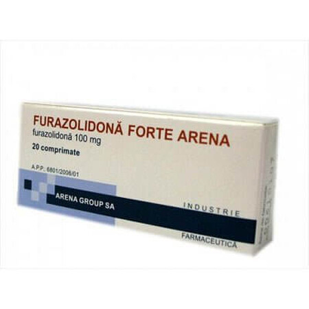 Furazolidone Forte Arena 100mg, 20 comprimidos, Arena