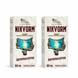 Nikvorm Bio Vitality jarabe de eliminación de parásitos intestinales, 2x60 ml, Hisimo