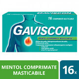 Gaviscon Menthol, 16 kauwtabletten, Reckitt Benckiser Healthcare