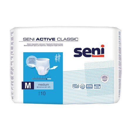 Absorberende elastische panty, Medium, 10 stuks, Seni Active Classic