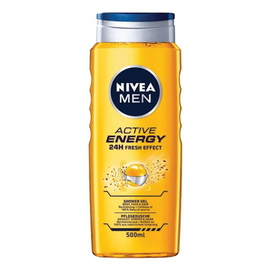 Gel de dus pentru barbati Active Energy, 500 ml, Nivea