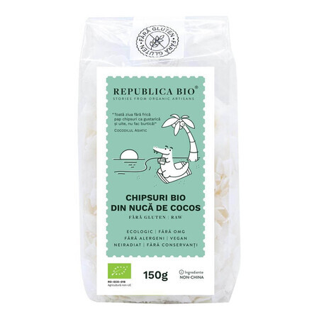 Biologische glutenvrije kokoschips, 150g, Republica Bio