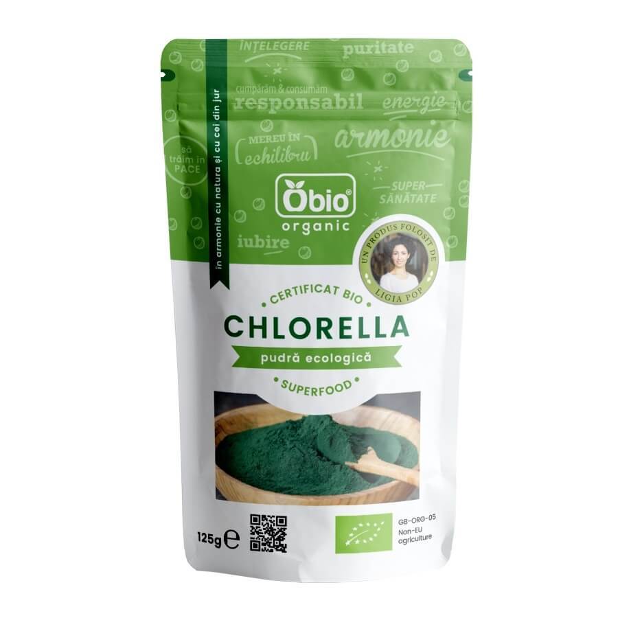 Organic Chlorella powder, 125 g, Obio