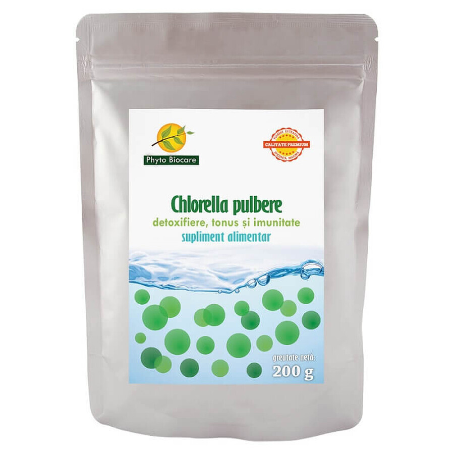 Chlorella en polvo, 200 g, Phyto Biocare