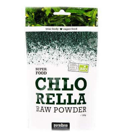 Chlorella en polvo, 200 g, Purasana