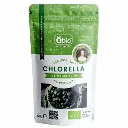 Chlorella comprimidos ecológicos, 125 g, Obio