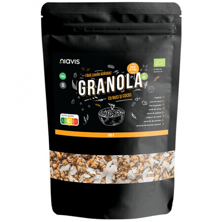 Muesli ecologico con noci e cocco, 200g, Niavis