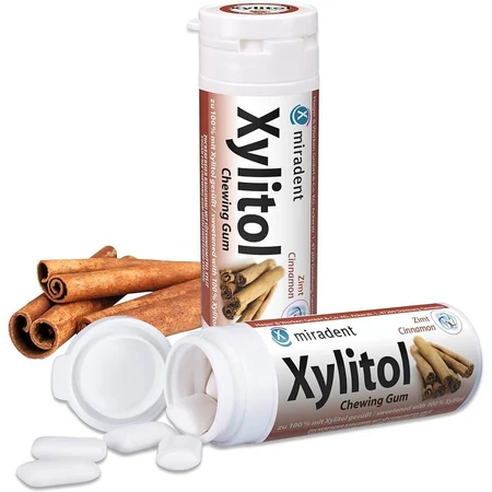 Cynamonowa guma do żucia Miradent Xylitol, 30 sztuk, Hager&Werken: ceny i cechy