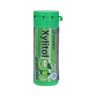 Guma do żucia dla dzieci z jabłkami Miradent Xylitol, 30 sztuk, Hager&Werken