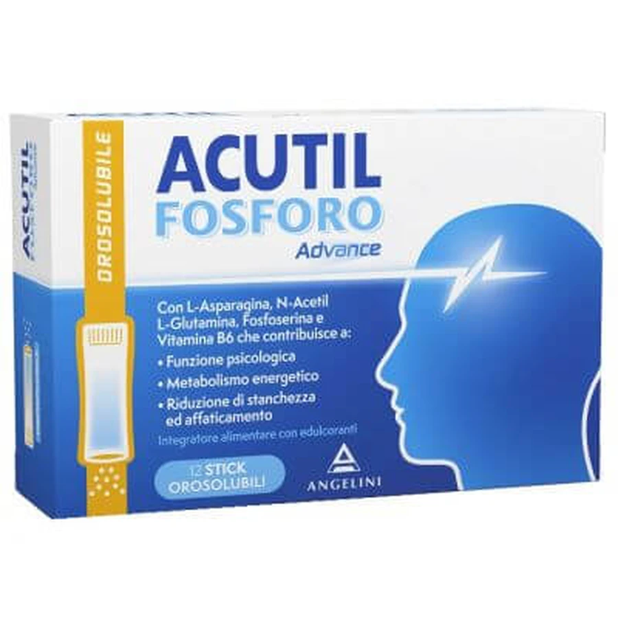 Acutil fósforo advance 12 sticks orosolubles