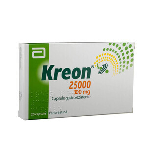 Kreon 25000, 20 cápsulas, Mylan