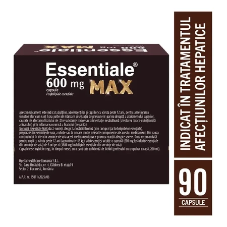 Essentiale MAX, 600 mg, 90 cápsulas, Sanofi