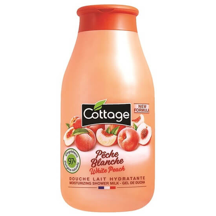 Lapte de dus hidratant White Peach, 250 ml, Cottage