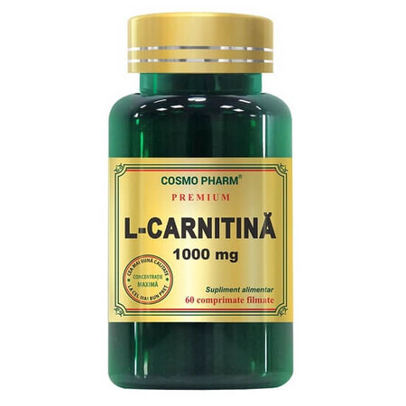 L-carnitina, 1000 mg, 60 comprimidos, Cosmopharm