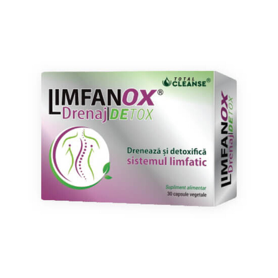 Limfanox Drenaj Detox Total Cleanse, 30 capsule, Cosmopharm recenzii