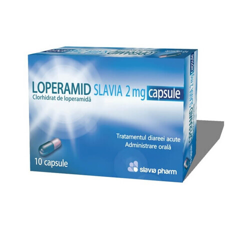 Loperamida 2 mg, 10 cápsulas, Slavia Pharm