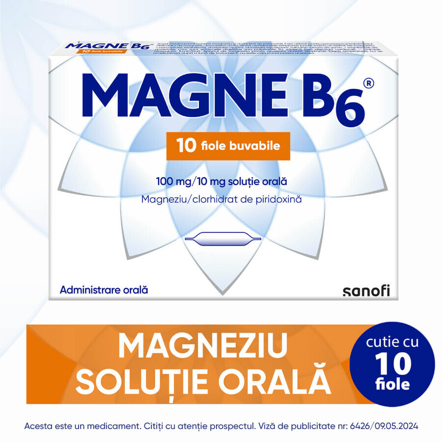 Magne B6, 100 mg/10 mg, 10 fiale, Sanofi