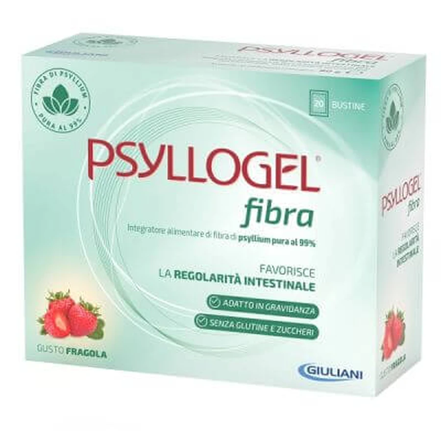 Psyllogel fibre de căpșuni 20 pliculețe