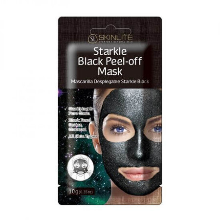 Peel-off masker met houtskool, zwarte parelextract en kaviaar, 10 g, Skinlite