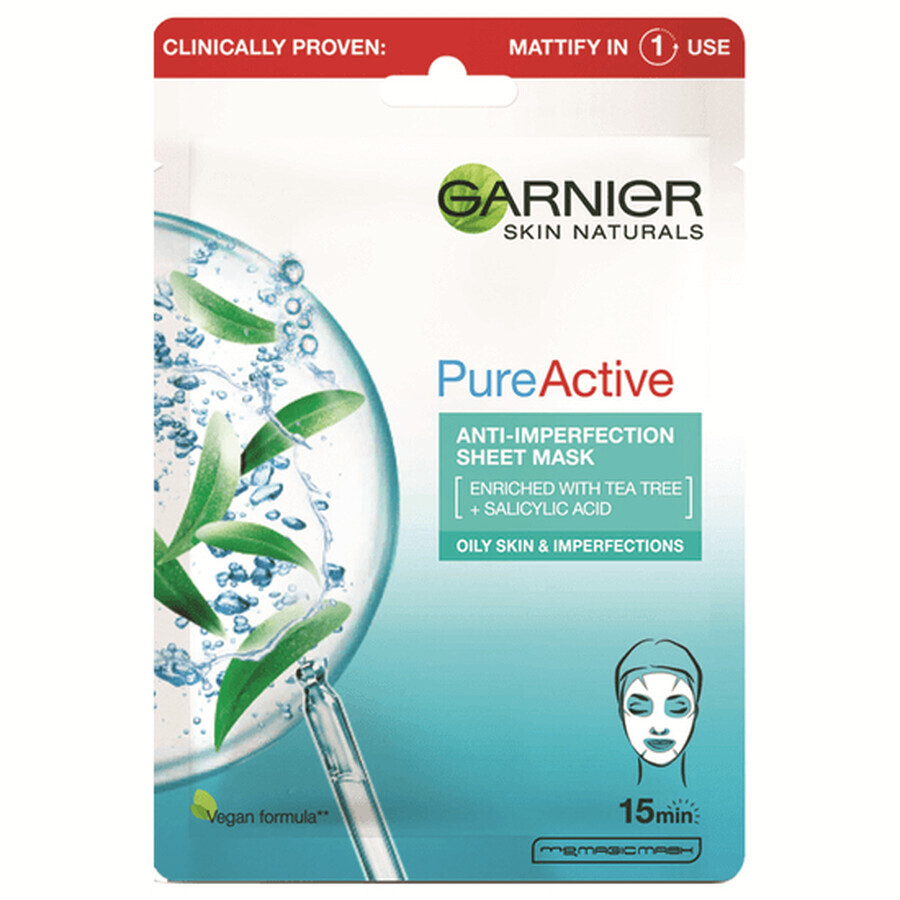 Pure Active Skin Naturals Serum Mascarilla Anti-Imperfecciones, 1 unidad, Garnier