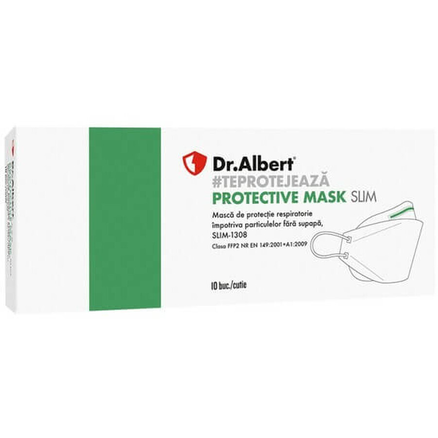 Mascherine protettive tipo FFP2 slim 1308, 10 pezzi, Dr. Albert