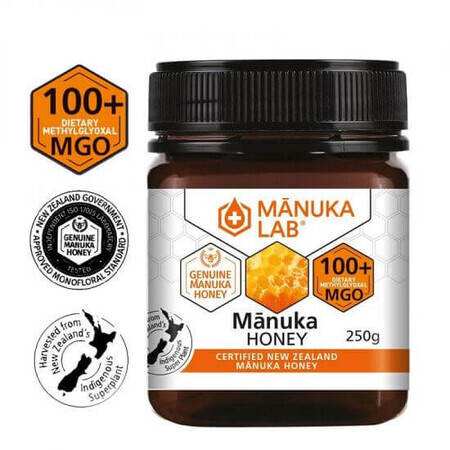 Miel de Manuka Natural MGO 100+, 250 g, Manuka Lab