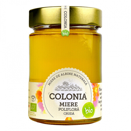 Miel cruda ecológica de ploriflora Colonia, 420 g, Evicom Miel