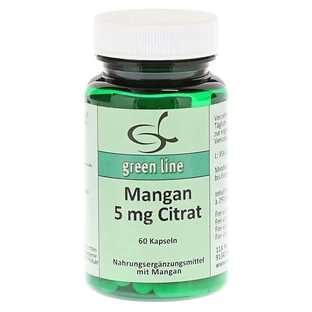 Mangan 5 mg cytrynian w kapsułkach 60 kapsułek