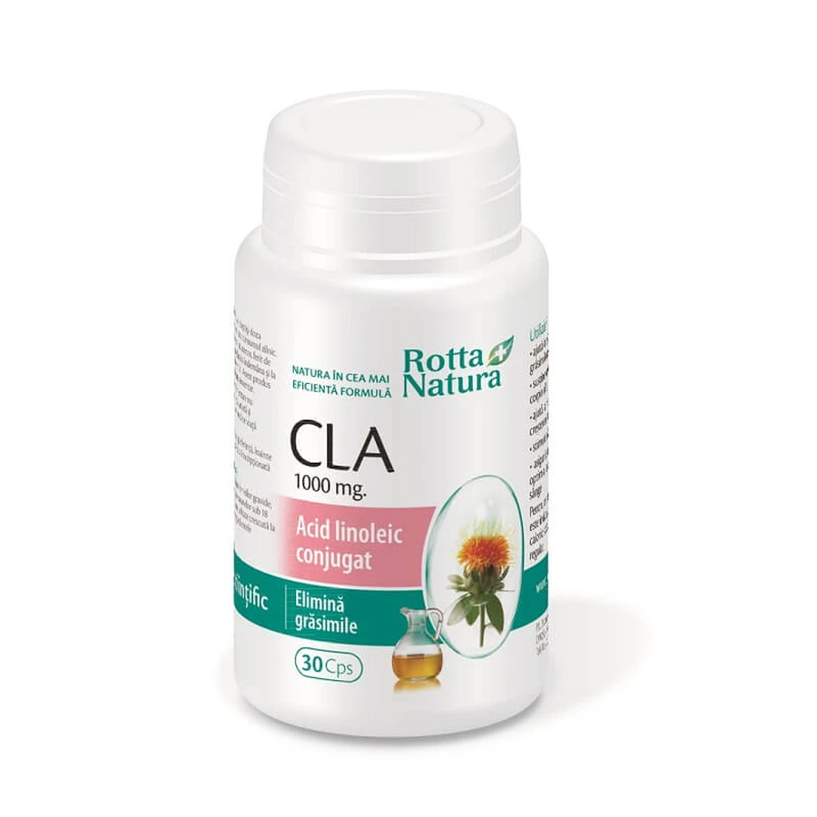 CLA Ácido linoleico conjugado 1000mg, 30 cápsulas, Rotta Natura