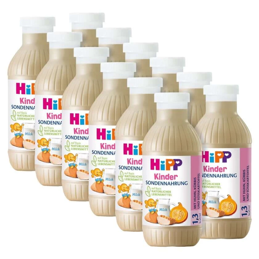 HIPP Alimentation par sonde Poulet Potiron & Charrette sucrée 12X500 ml