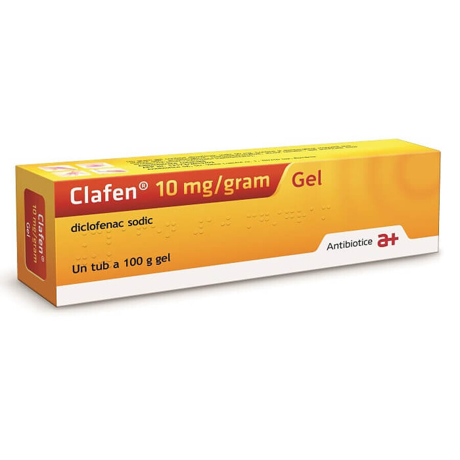 Clafen 10 mg/gramo gel, 100 g, Antibiotice SA