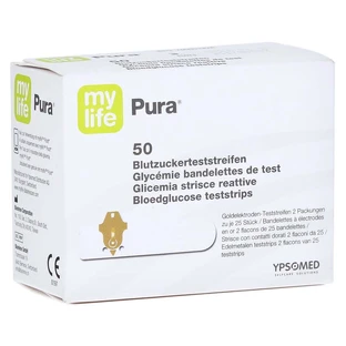 Benzile de testare a glicemiei Mylife Pura 50 buc