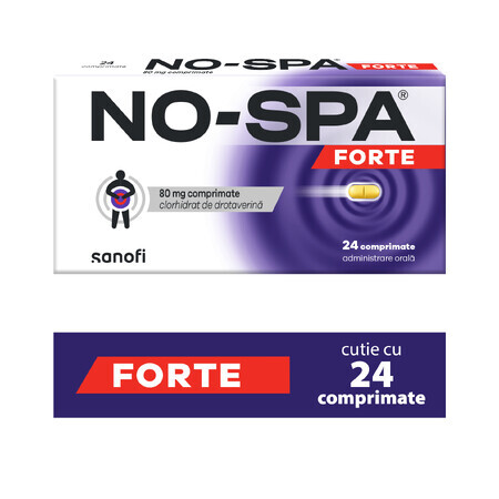 No-Spa Forte, 80 mg, 24 comprimidos, Sanofi