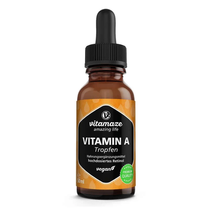 Vitamin A 500 µg high dose vegan drops 50 ml