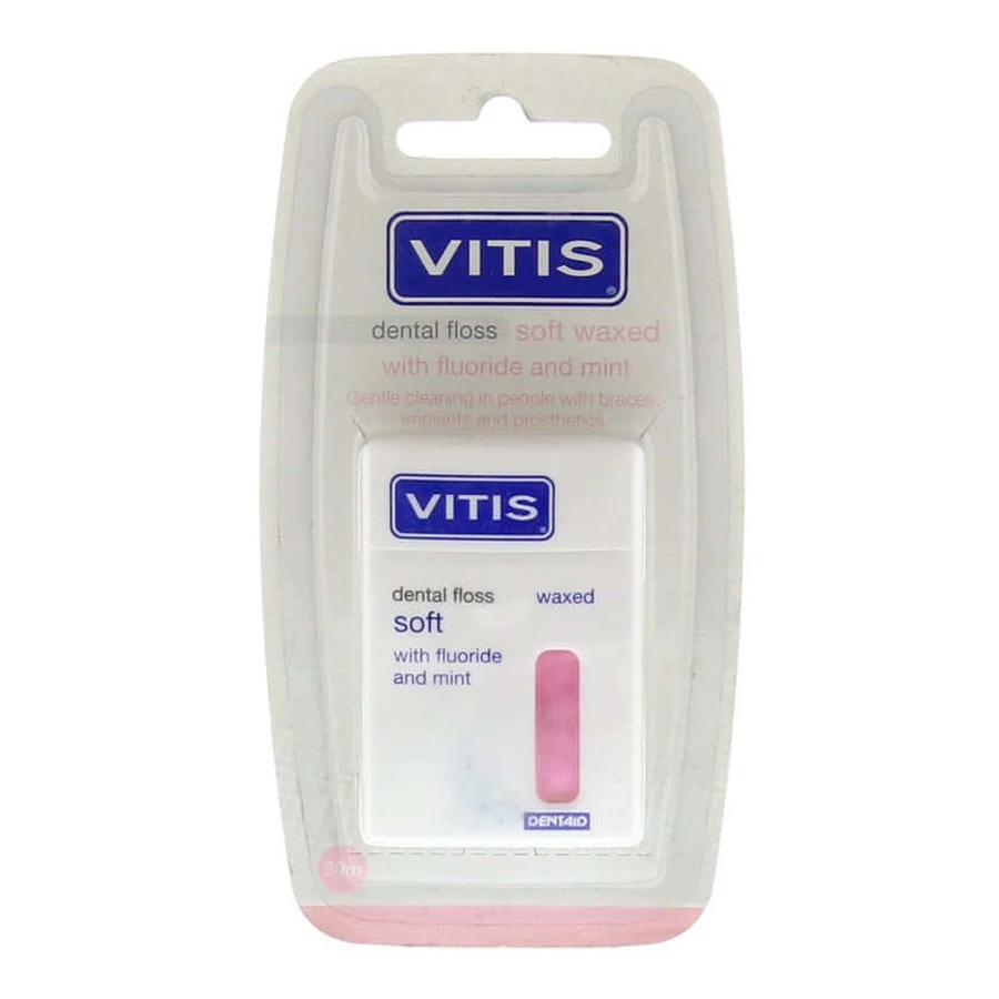 VITIS fil dentaire ciré avec fluor et menthe 1 pc