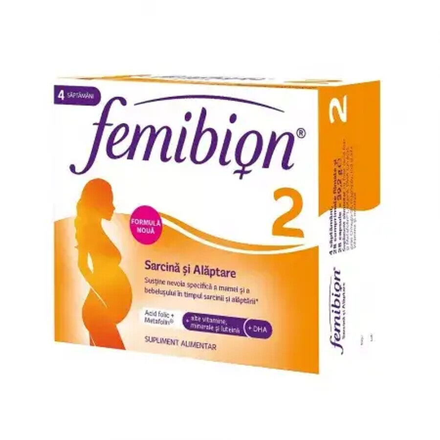 Pachet Femibion 2 - Sarcină și Alăptare, 56 de comprimate + 56 de capsule, Dr. Reddys