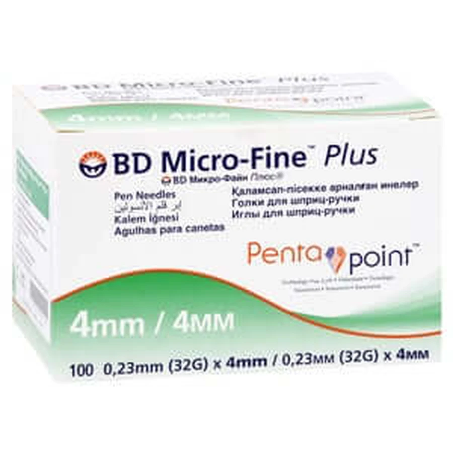 BD Micro-fine+ pennaalden 0,23x4 mm 32 G 100 st.